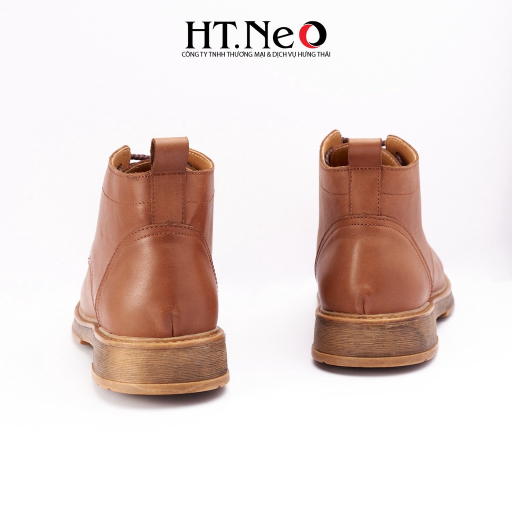 Giày boot nam HT.NEO Da bò thật 100%, đế đúc cao su nguyên khối chống trơn trượt, phong cách mạnh mẽ bụi bặm DN32-VB | BigBuy360 - bigbuy360.vn