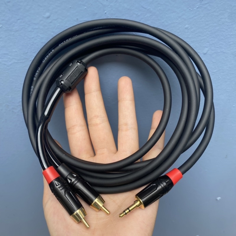 Dây tín hiệu đầu 3.5 ra 2 đầu av Đức