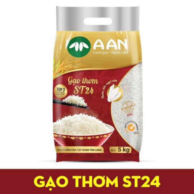 Gạo St24 A An 5 Kg ( Mua 2 Túi Tặng 1 Túi 1 kg )