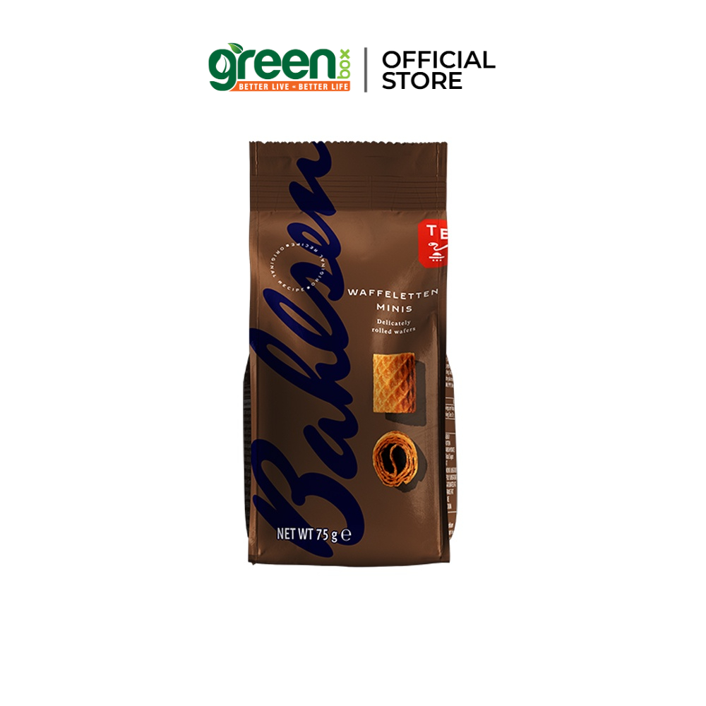 Bánh xốp cuộn bơ minis Bahlsen Đức 75g, lớp xốp cuộn siêu mỏng siêu giòn