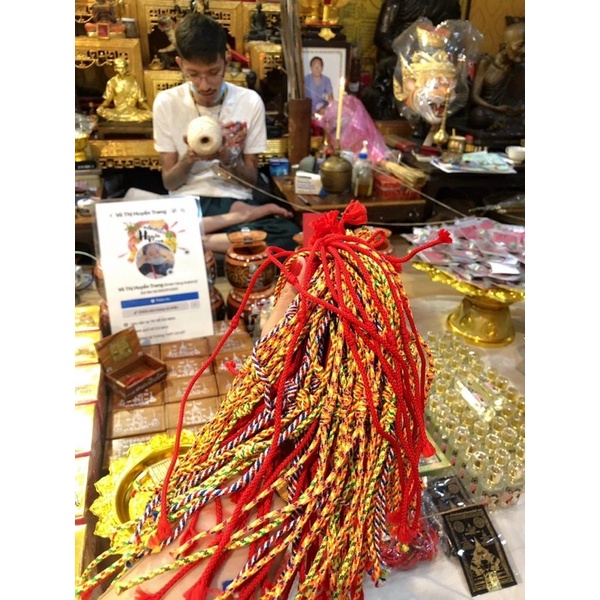 Dây chỉ đỏ cầu vòng thủ công thái lan