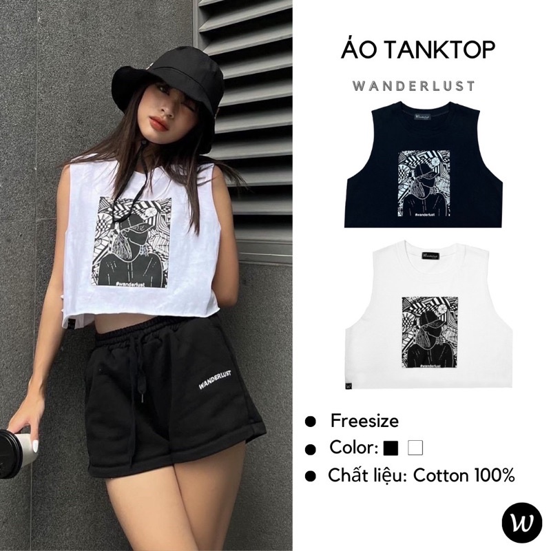 Áo TankTop Wanderlust_ Kèm feedback