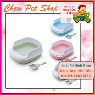 Khay Vệ sinh cho chó mèo Ovan size to - Tặng kèm xẻng