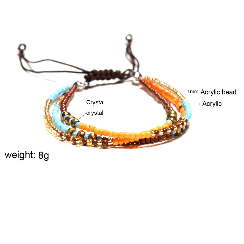 Vòng Tay Chuỗi Hạt Nhiều Màu Sắc Phong Cách Bohemian