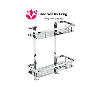 {HÀNG CAO CẤP }Kệ chữ nhật 2 tầng Inox 304 - Kệ để đồ phòng tắm Inox 304