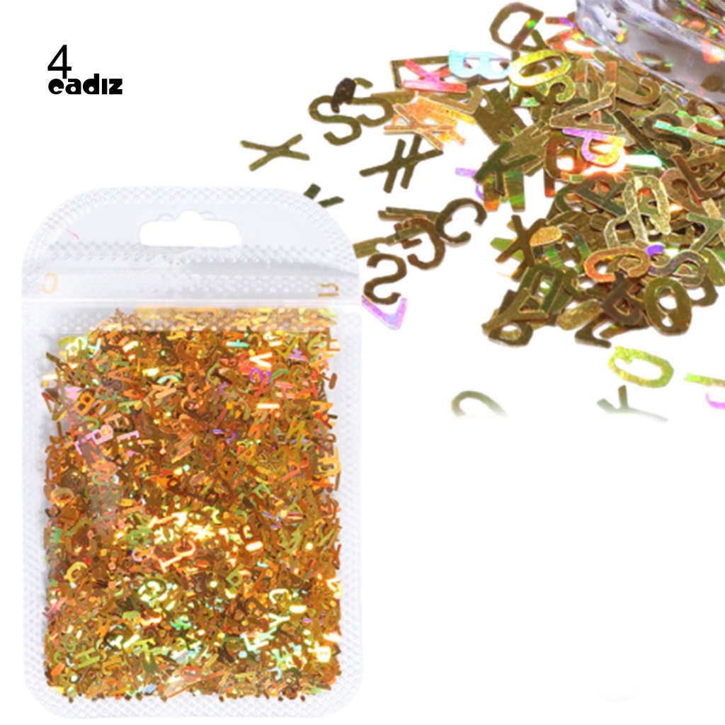 Phụ Kiện Kim Tuyến Hình Chữ Cái Siêu Mỏng Hỗn Hợp Trang Trí Móng Tay Nghệ Thuật DIY