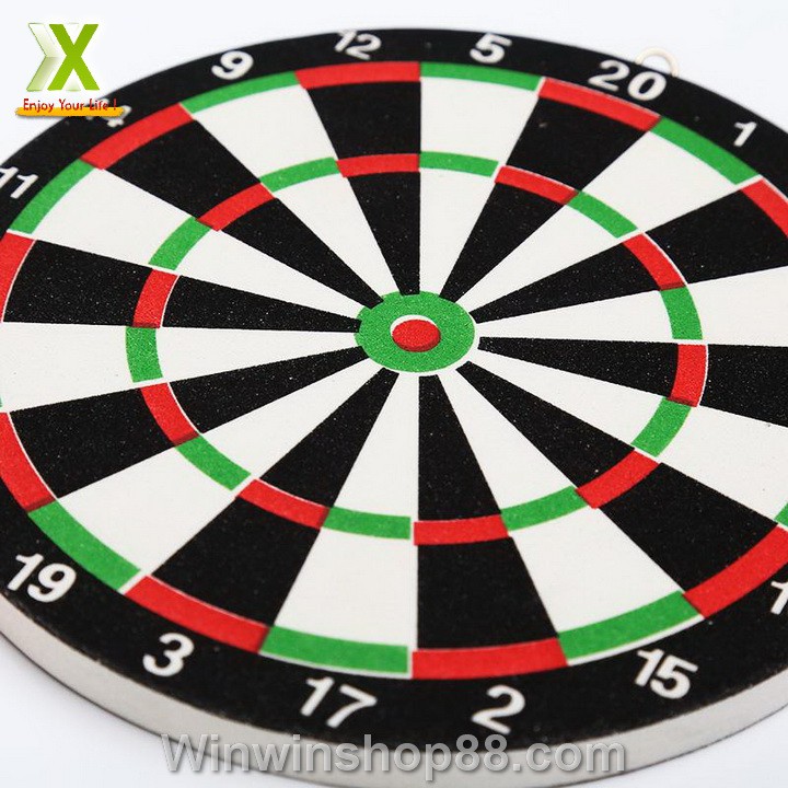 Combo BANG PHONG PHI TIEU 17 inch 40 cm bảng gỗ loại tốt kèm 6 mũi phi tiêu tốt và Bộ 3 mũi tên phi tiêu lá cờ nước Anh