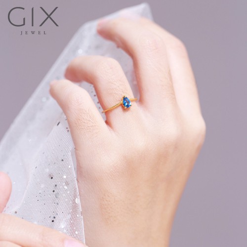 Nhẫn hình giọt nước cho phái nữ ( màu xanh dương) Gix Jewel N103