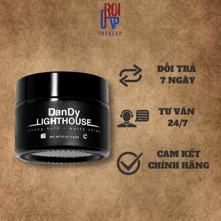 Sáp vuốt tóc nam Dandy Lighthouse - Wax tạo kiểu tóc IRONCAP Men Store