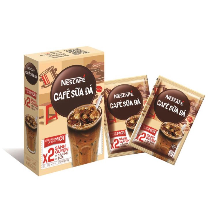 Bịch Cà Phê Sữa NESCAFÉ Cà Phê Sữa Đá (Bịch 25 Gói x 24g)