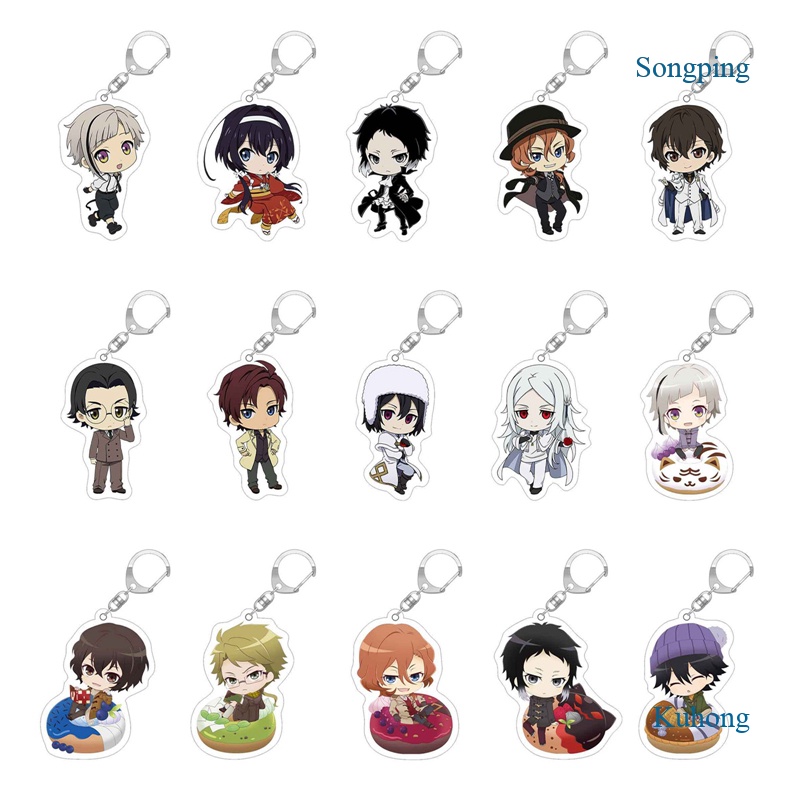 Móc Chìa Khóa Bằng Acrylic Hình Anime Bungou Stray Dogs Nhiều Kiểu Khác Nhau