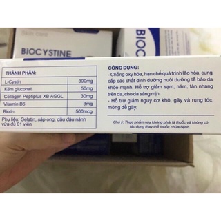 VIÊN UỐNG ĐẸP DA TÓC BIOCYTINE