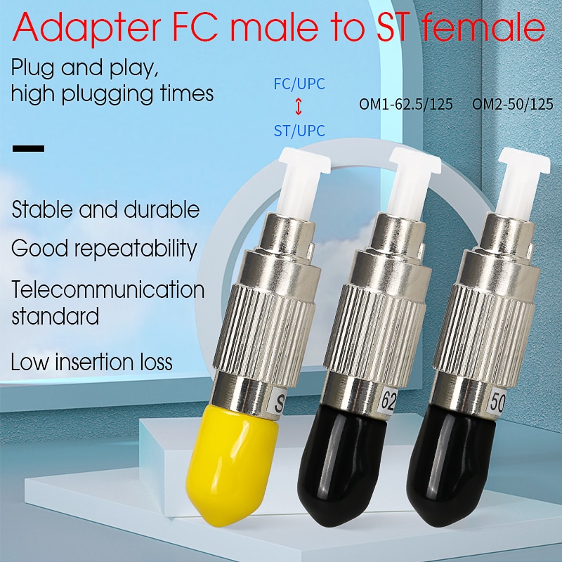 Khớp Nối Chuyển Đổi Quang Học St-Fc Single-mode SC male -ST female Adapter ST/UPC-SC/UPC Optical Fiber Converter Junction Flange Coupler Adapter