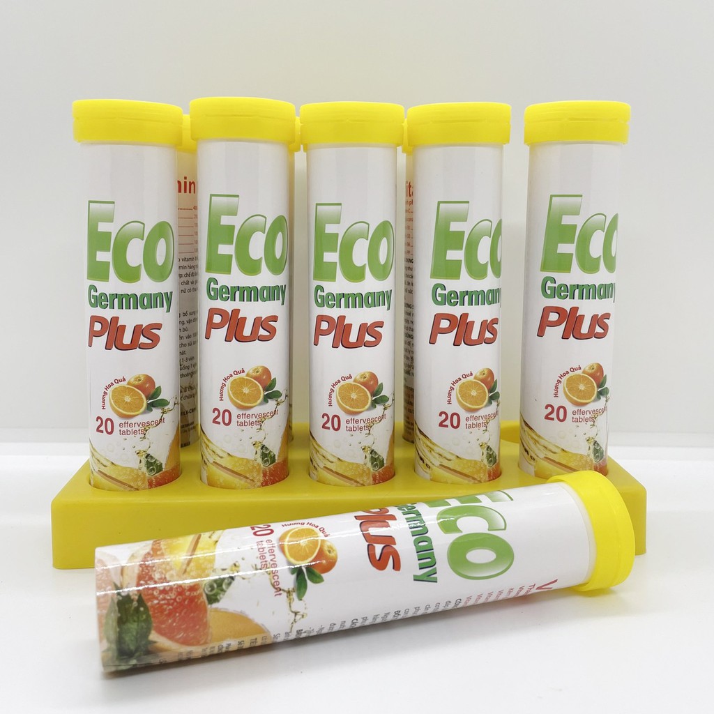 Hộp 20 viên C Sủi bổ sung vitamin khoáng chất, giải độc gan Cam 4 gam