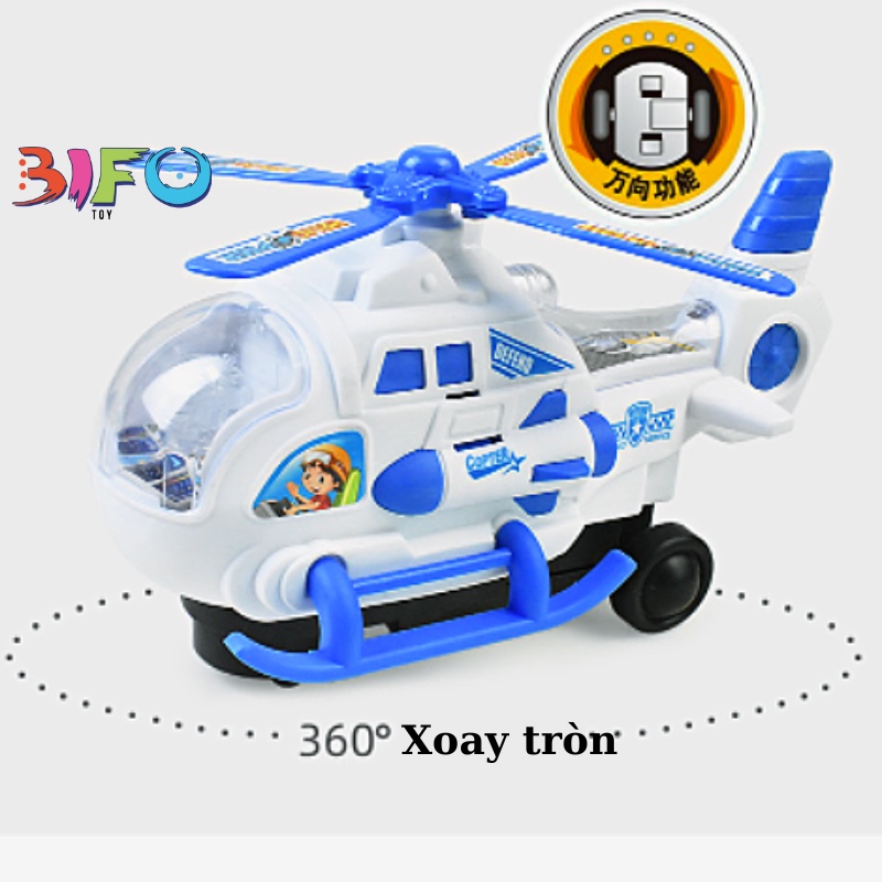 Đồ chơi máy bay trực thăng chạy pin có âm thanh và ánh sáng di chuyển linh hoạt cực hay cho bé yêu
