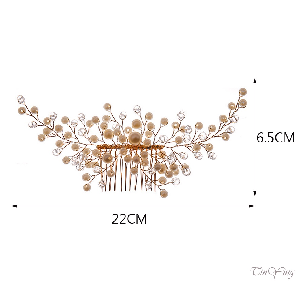 GETNOIVAS Trâm Cài Tóc Đính Ngọc Trai Cổ Điển Thời Trang Cho Nữ