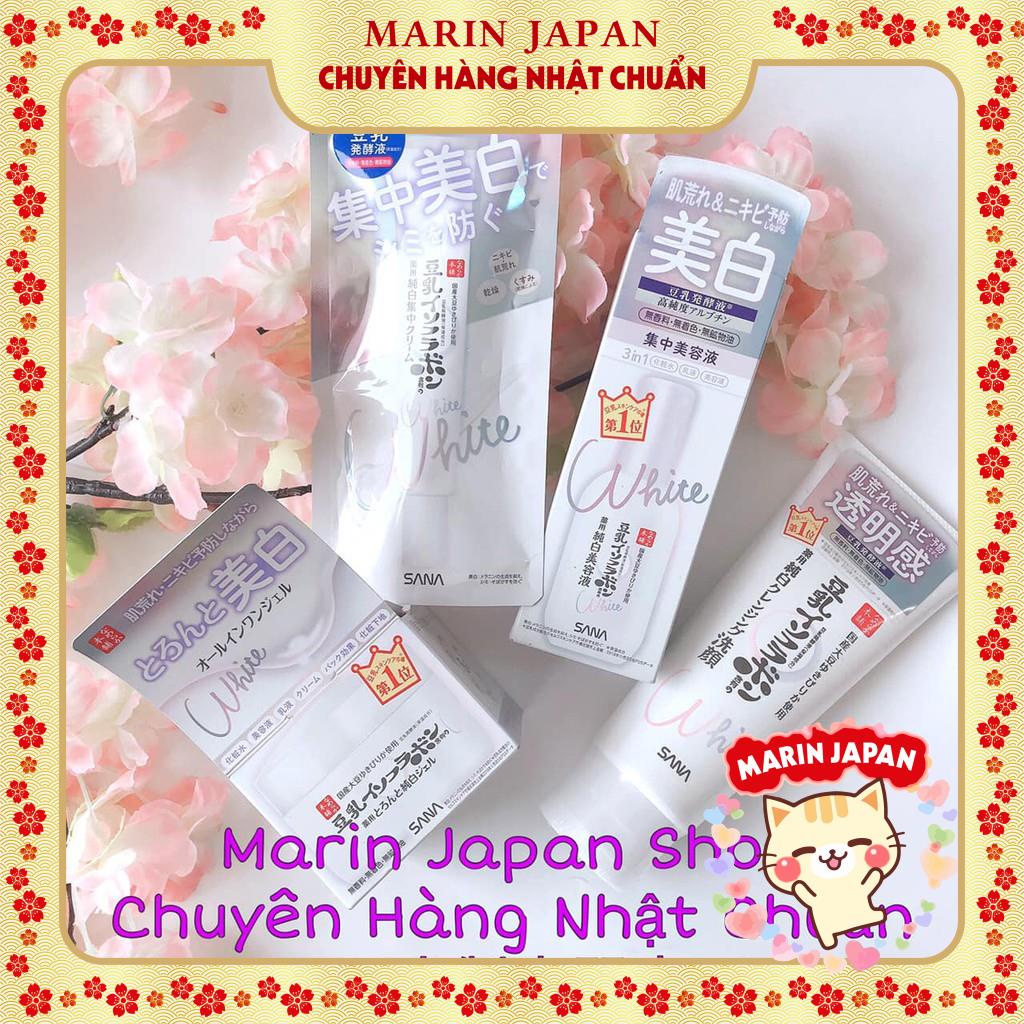 Kem dưỡng,serum tinh chất, sữa rửa mặt trắng da cho da mụn, da nhạy cảm từ mầm đậu nành cao cấp Sana Nhật Bản