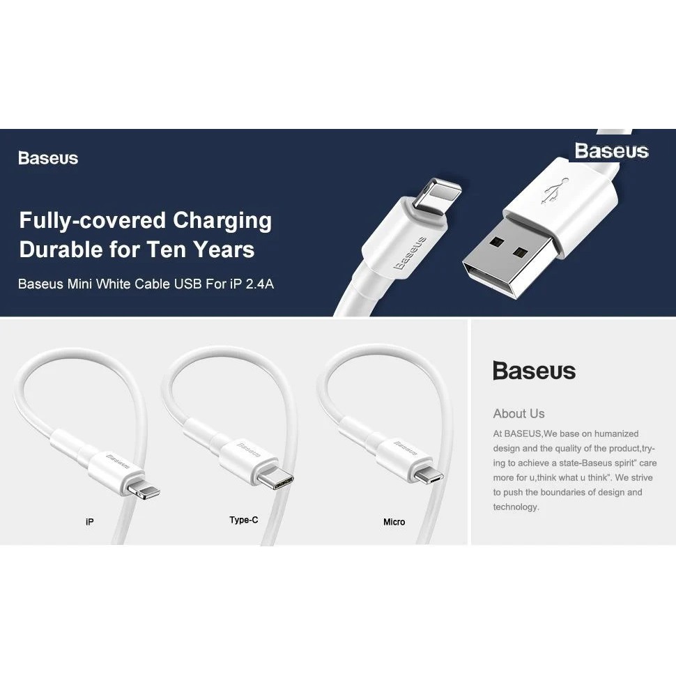 Dây Sạc Iphone Chính Hãng Baseus Superior Series Dài 1M Sạc Nhanh 2.4A Cho iphone 5 đến iphone 13 ProMax - BH 1 Năm