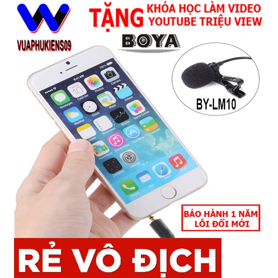 BOYA BY-LM10 Micro Thu âm Cực Hay Cho Điện Thoại, Máy Tính bảng