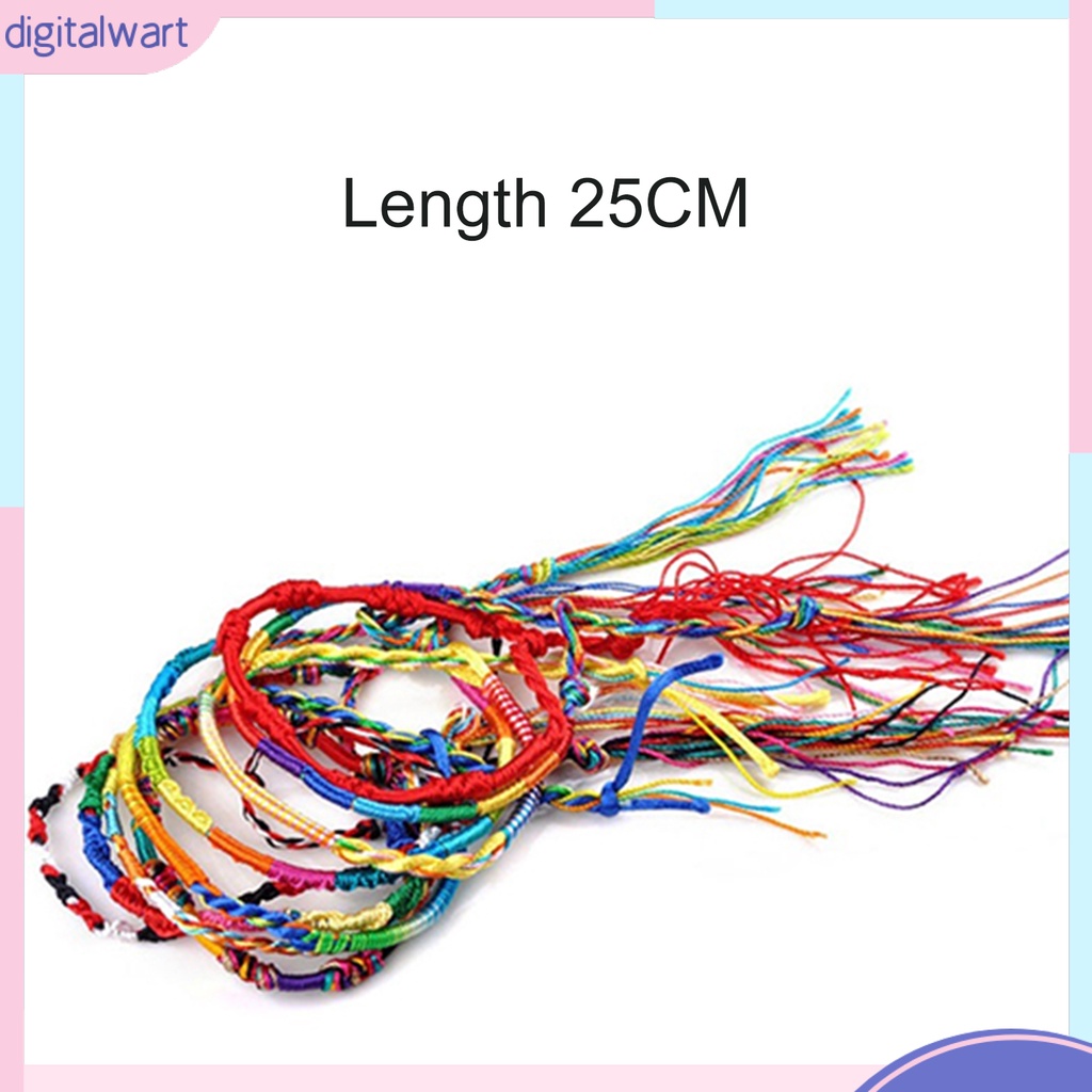 Set 20 Vòng Tay Bện Dây Nhiều Màu Sắc Thời Trang