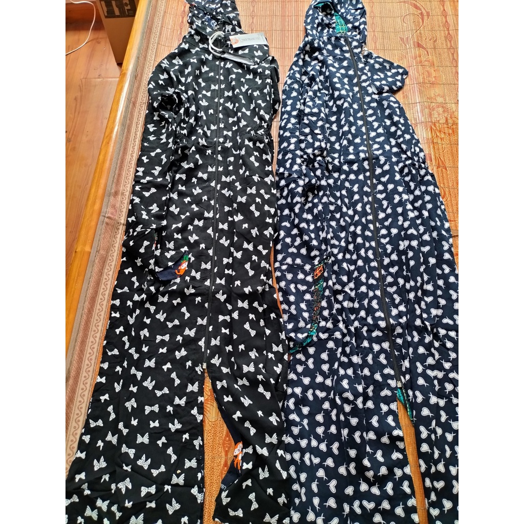 Váy chống nắng lanh toàn thân dài 160cm - Váy lanh 2 lớp mặc được 2 mặt