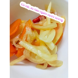 500g củ cải, su hào ngâm nước tương giòn giòn