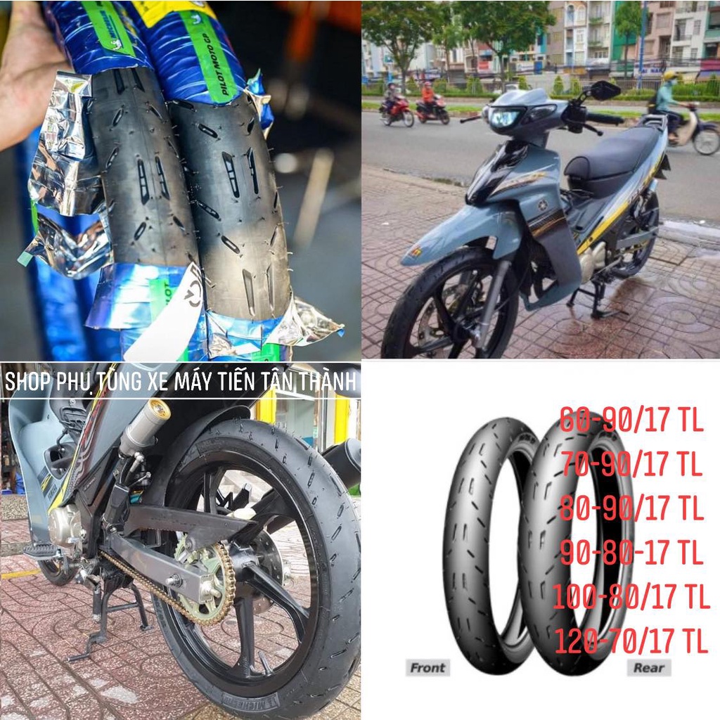 Vỏ lốp xe Michelin motogp ( xe số) 70-80-90-100-17 inches TL