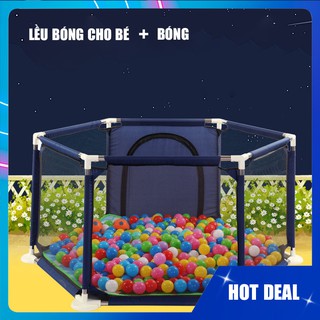 Nhà Bóng Mini - Quây Cũi Cho Bé - Khung Thép Không Gỉ Chịu Lực Cực Tốt - Tặng Kèm Ngay 10 Trái Bóng Nhiều Màu Sắc