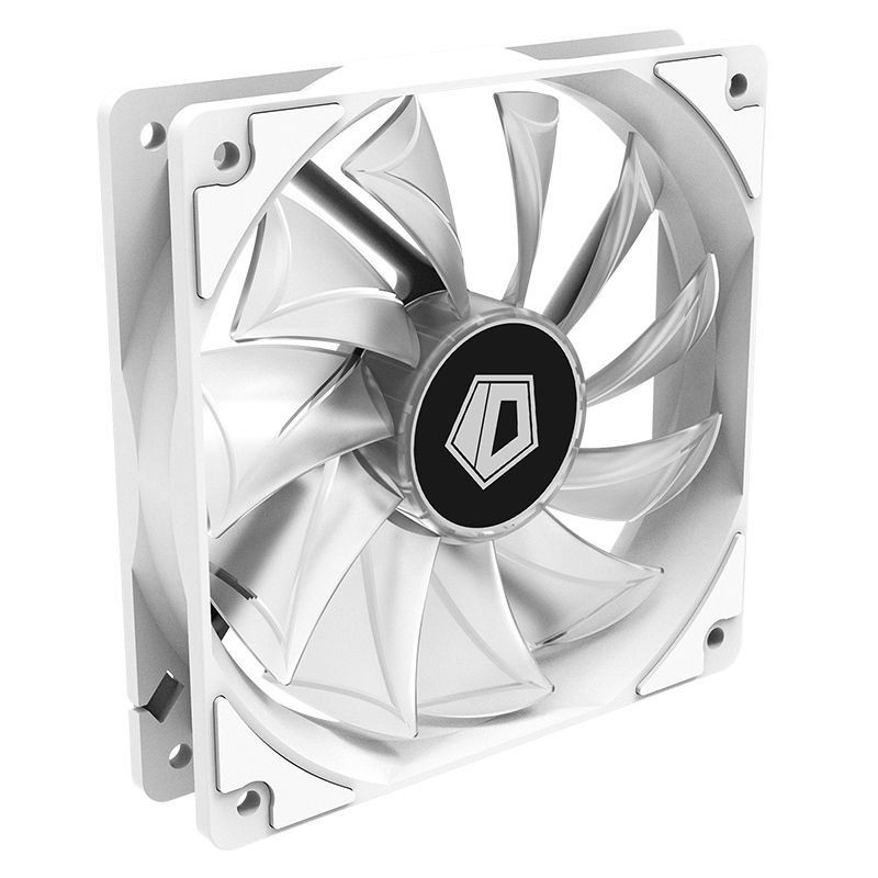 ID-COOLING 12CM Pure White Four-pin Kiểm soát nhiệt độ PWM Vỏ máy tính Làm mát bằng nước Bộ tản Quạt im lặng