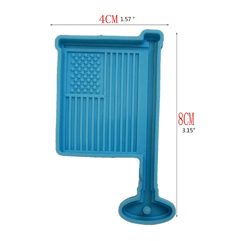 Khuôn Làm Móc Khóa Bằng Nhựa Epoxy Hình Cờ Mỹ Độc Lập