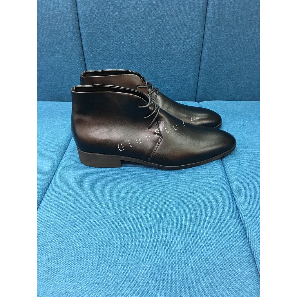 Giày da nam Chukka Boots Dây Buộc da Bò thật cao cấp | BigBuy360 - bigbuy360.vn