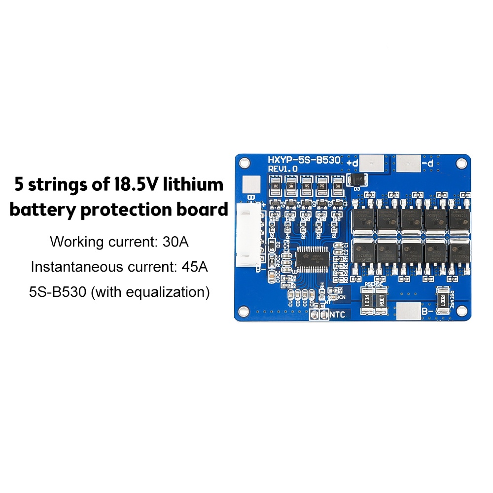 Bảng mạch bảo vệ pin lithium Pcbfun 5S BMS 18650 21V