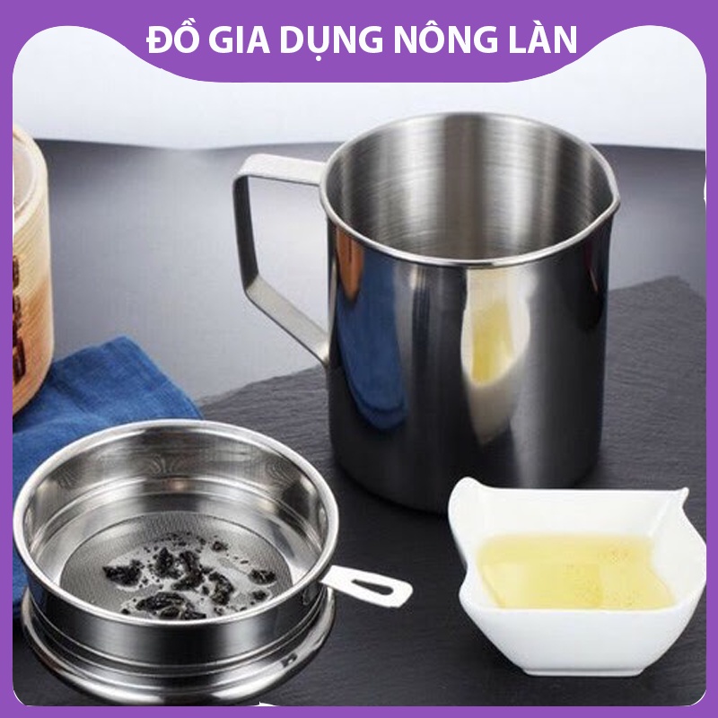 Ca lọc dầu Inox 304 không thấm lọc dầu cực trong, không để lại cặn, nguyên chất dầu không đen tiên lợi NL