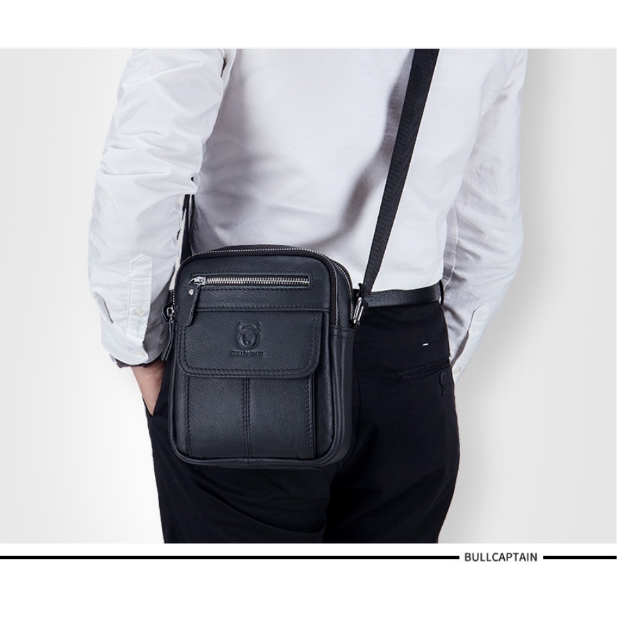 Túi đeo chéo nam 100% da bò thật cao cấp phong cách mới