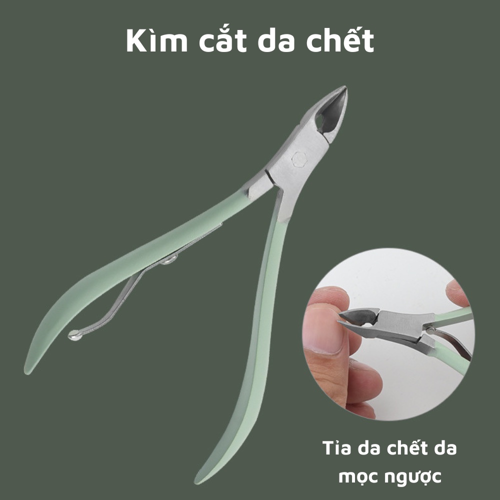 Bộ bấm móng tay 16 món dụng cụ làm đẹp cắt móng làm nail nặn mụn cao cấp