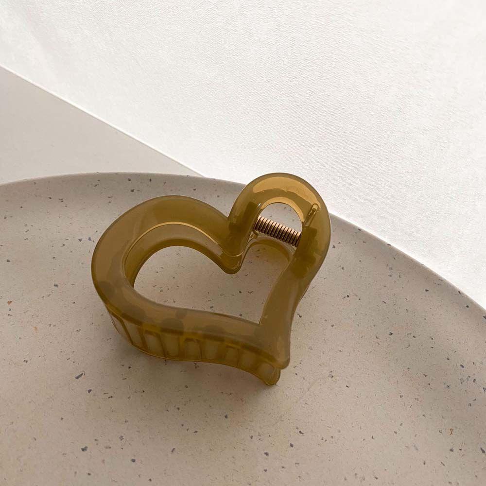 Kẹp Tóc Càng Cua Họa Tiết Trái Tim Màu Sắc Thời Trang Đơn Giản Dành Cho Bạn Nữ WMES15H