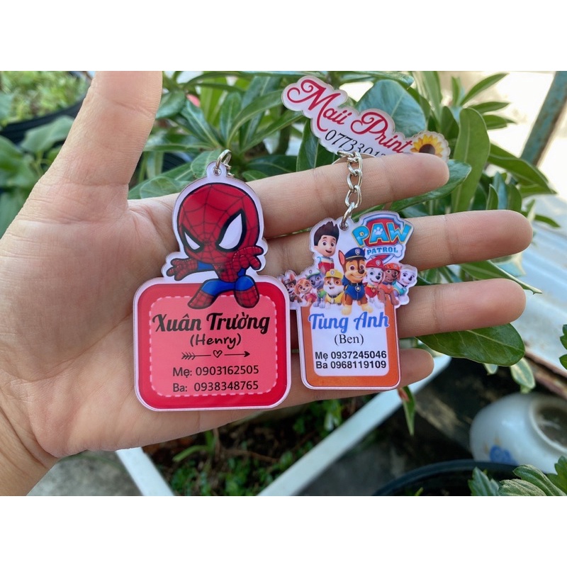 MÓC KHOÁ TREO BALO CHO BÉ IN THEO YÊU CẦU