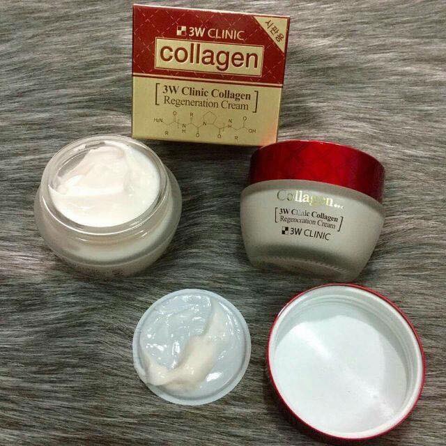 ❌Kem dưỡng trắng da tinh chất collagen 3W Clinic Collagen Whitening Cream