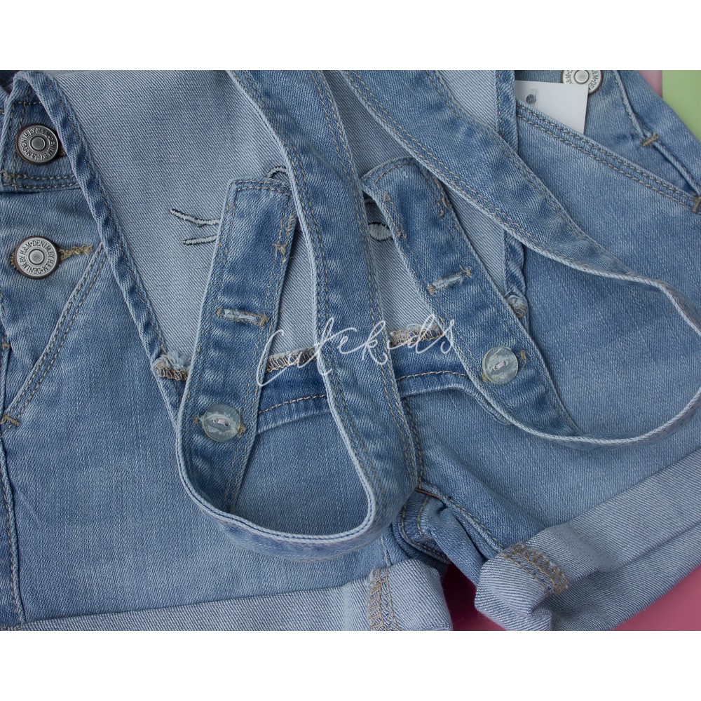 Yếm Jeans HM màu Xanh đen cho bé 4-5T