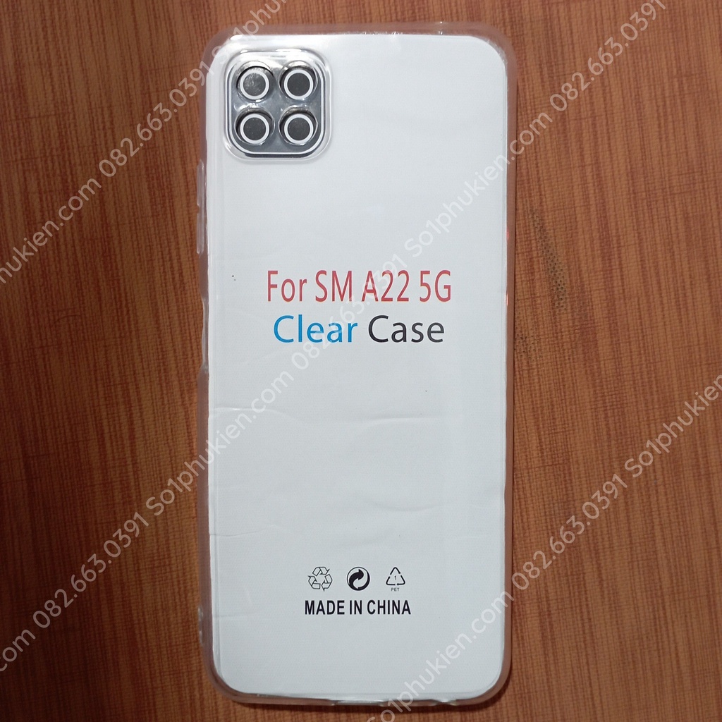 Ốp lưng Samsung A22 5G dẻo trong cao cấp có viền bảo vệ camera, chống sốc