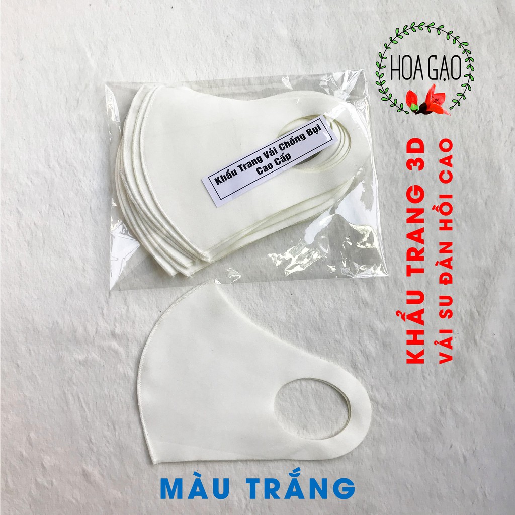 Khẩu trang vải 3D, khẩu trang chống bụi túi 5 cái hoặc 10 cái, chống UV, giặt được, tiện lợi, thoải mái