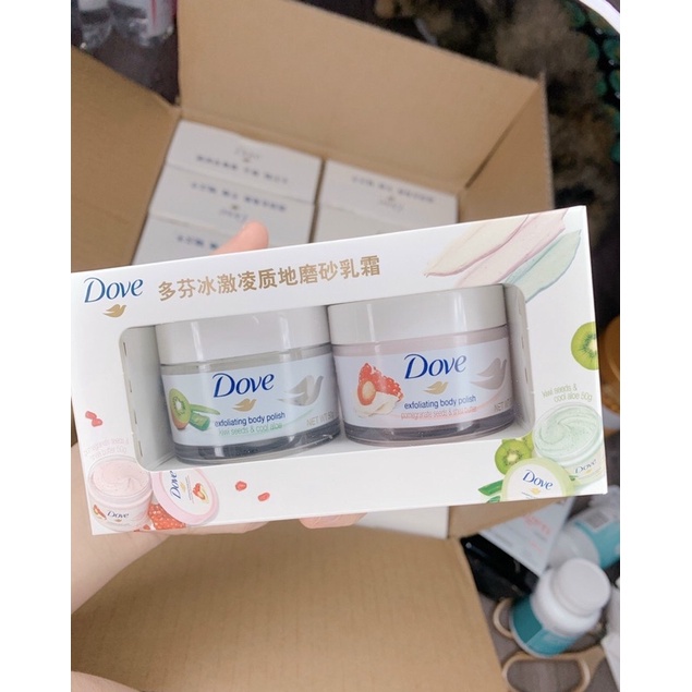 Tẩy Da Chết Body Dove Exfoliating Body Polish Bản Nội Địa Trung (set 2 lọ)