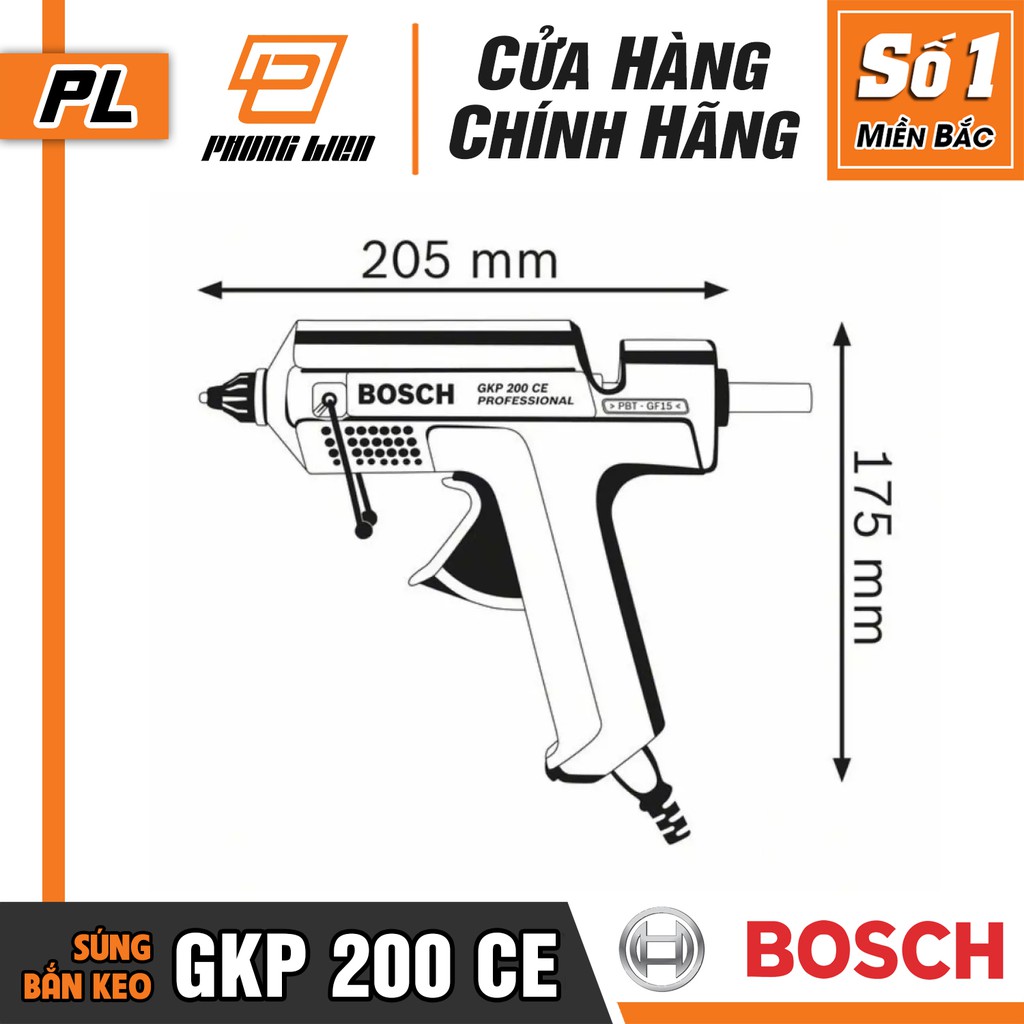 Súng Bắn Keo Chuyên Dụng Bosch GKP 200 CE - Hàng Chính Hãng