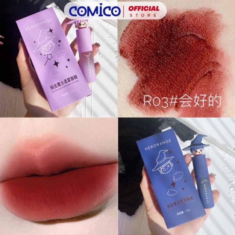Son Herorange Phù Thủy Nội Địa Trung Kem Lì Cực Mịn Môi Lâu Trôi Comico SM28