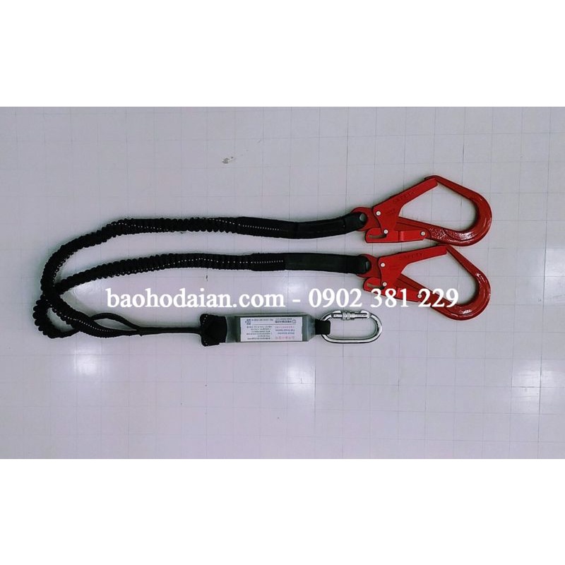 Dây an toàn toàn thân Hàn Quốc 2 móc nhôm thun đàn hồi (đệm vai, đệm lưng)
