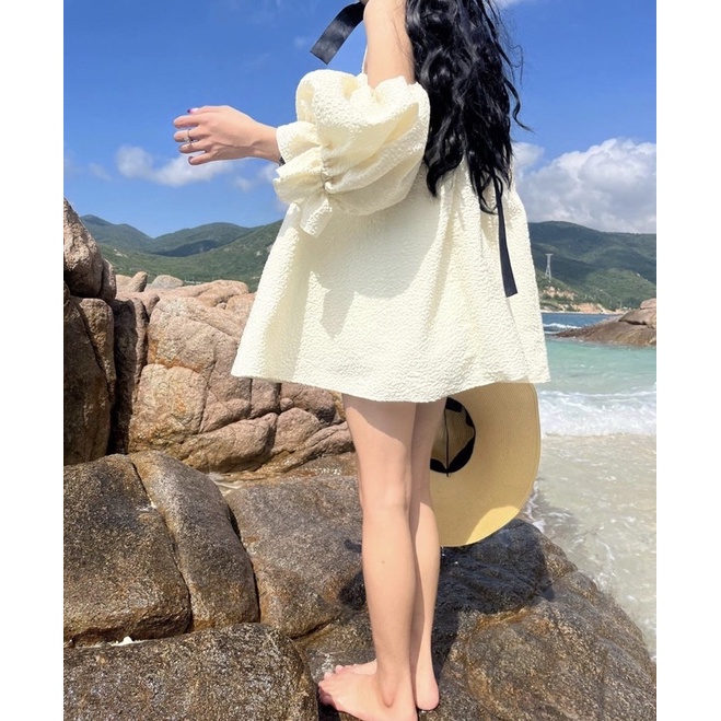 VÁY TRỄ VAI TAY BỒNG XỐP VTVTBX