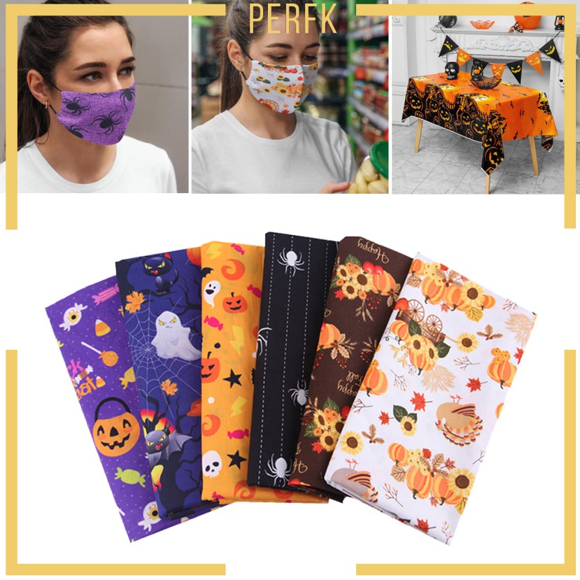 (Bán Chạy) Tấm Vải In Hình Bí Ngô Halloween