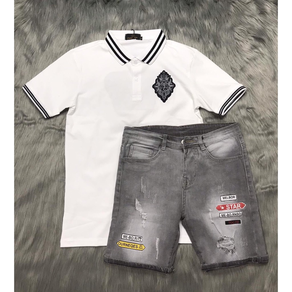 Quần short jean nam cao cấp vải dày đẹp chuẩn ảnh thật như hình