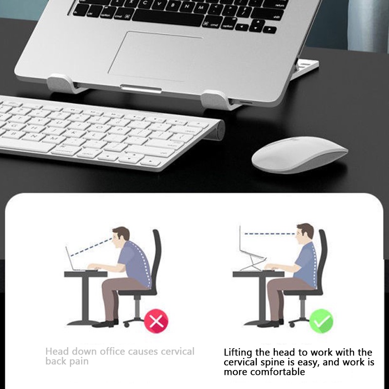 Có thể điều chỉnh Đế máy tính xách tay Gấp Lưới Di động Giá đỡ iPad Máy tính để bàn Hỗ trợ văn phòng YKD