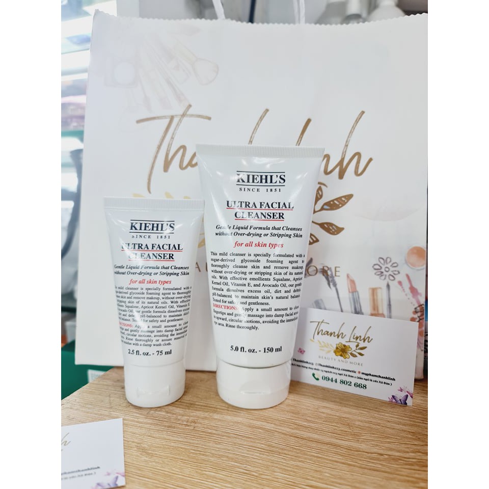 Sữa rửa mặt dịu nhẹ Kiehl's Ultra Facial Cleanser dành cho da khô